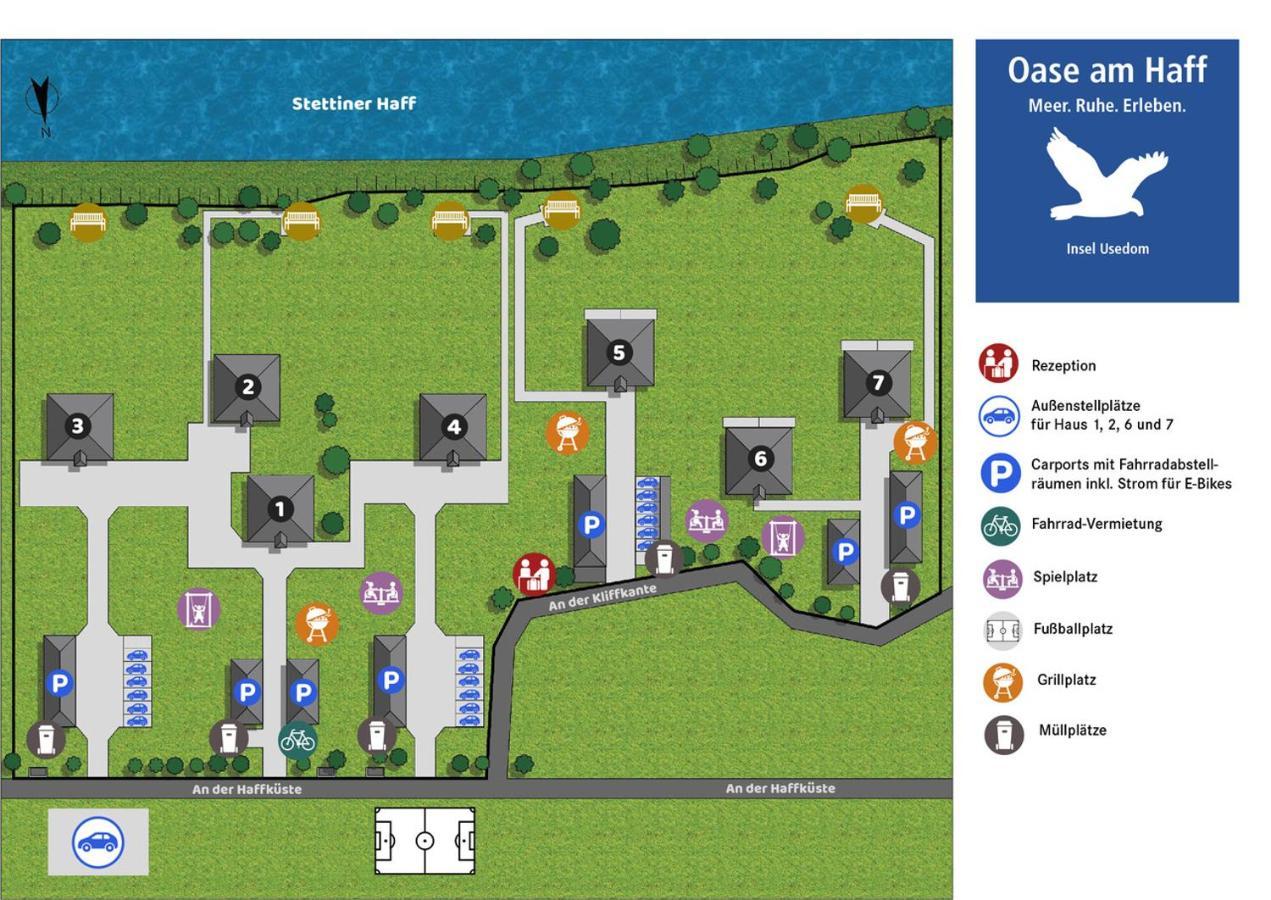 Garz  Terrassenwohnung "Haffparadies" - Oase Am Haff מראה חיצוני תמונה